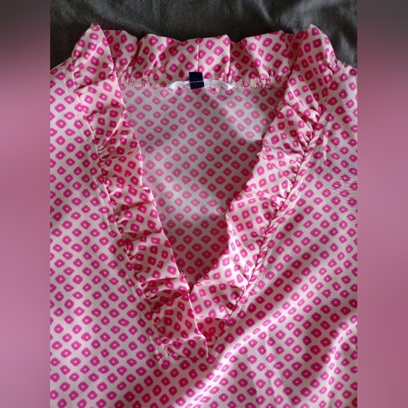 Michelle McDowell Pink & White Blouse Size Medium - Picture 8 of 11